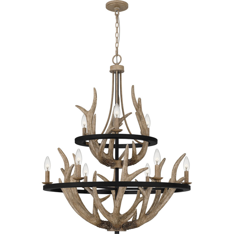 Quoizel JR5032EK Journey Nine Light Chandelier, Earth Black Main Image.jpg