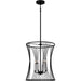 Quoizel LEI2816MBK Leiland Four Light Pendant, Matte Black Main Image.jpg