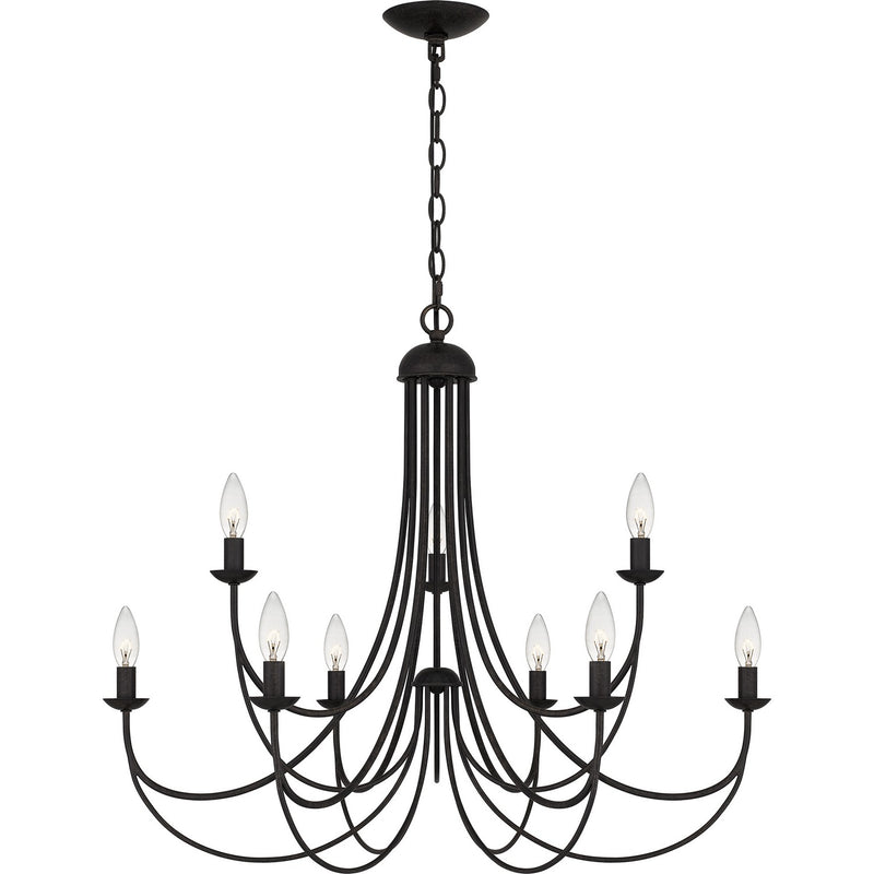 Quoizel MRN5030IB Mirren Nine Light Chandelier, Imperial Bronze Main Image.jpg