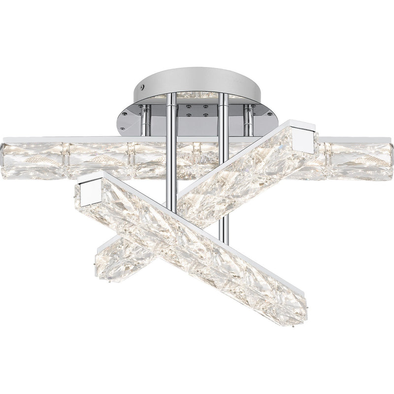 Quoizel PCCME1718C Comet LED Semi Flush Mount, Polished Chrome Main Image.jpg