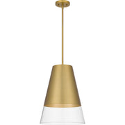 Quoizel PRG1514BRG Peregrine One Light Pendant, Brushed Gold Main Image.jpg