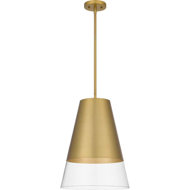 Quoizel PRG1514BRG Peregrine One Light Pendant, Brushed Gold Main Image.jpg