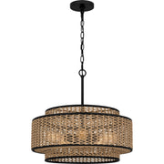 Quoizel QP6161MBK Teton Five Light Pendant, Matte Black Main Image.jpg