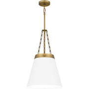 Quoizel QPP6183AB Alwyn One Light Pendant, Aged Brass Main Image.jpg