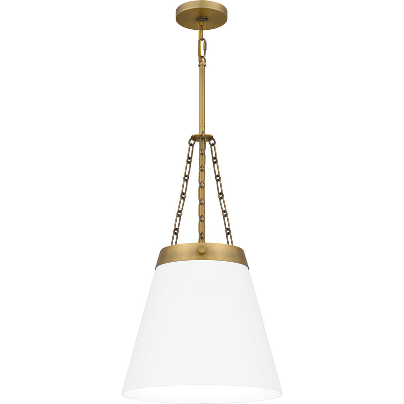 Quoizel QPP6183AB Alwyn One Light Pendant, Aged Brass Main Image.jpg