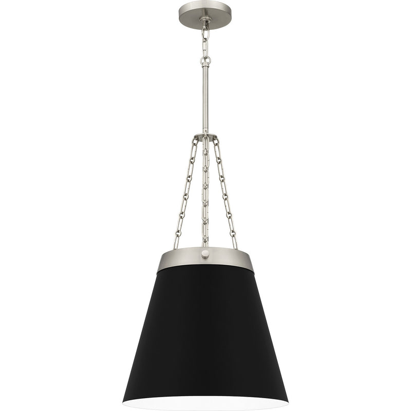 Quoizel QPP6183BN Alwyn One Light Pendant, Brushed Nickel Main Image.jpg