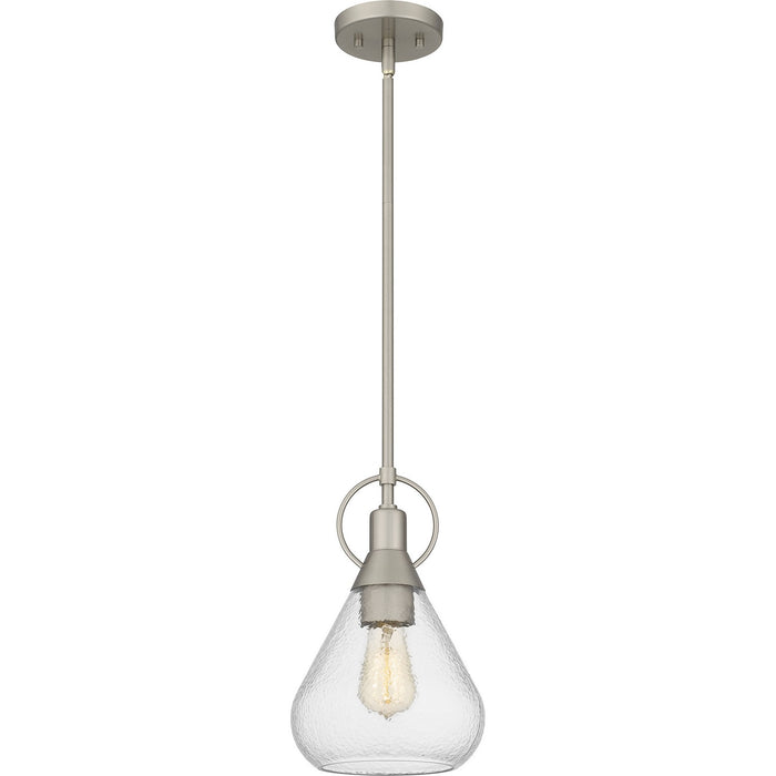 Quoizel QPP6187BN Singh One Light Mini Pendant, Brushed Nickel Main Image.jpg