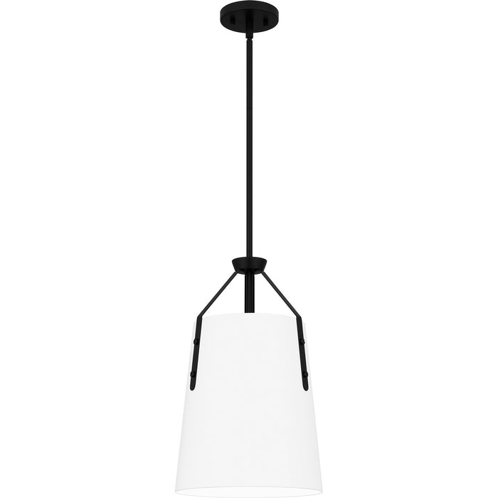 Quoizel QPP6192MBK Faye One Light Pendant, Matte Black Main Image.jpg