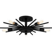 Quoizel QSF6158MBK Mesquite Five Light Semi Flush Mount, Matte Black Main Image.jpg