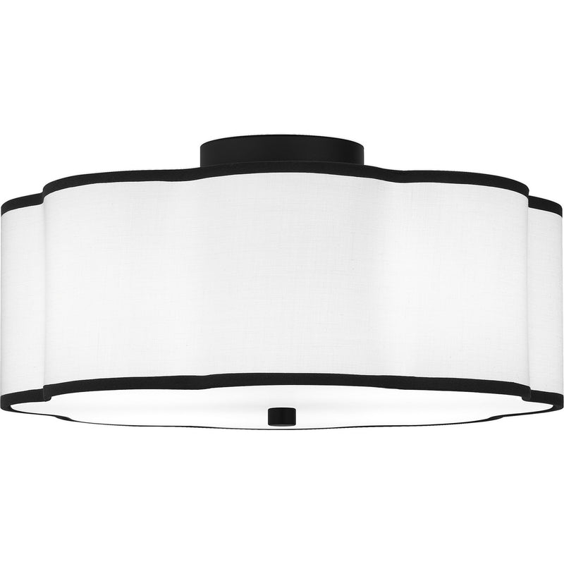 Quoizel QSF6179MBK Mabry Four Light Semi Flush Mount, Matte Black Main Image.jpg