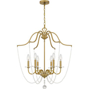 Quoizel SDY5028AB Sunday Six Light Chandelier, Aged Brass Main Image.jpg