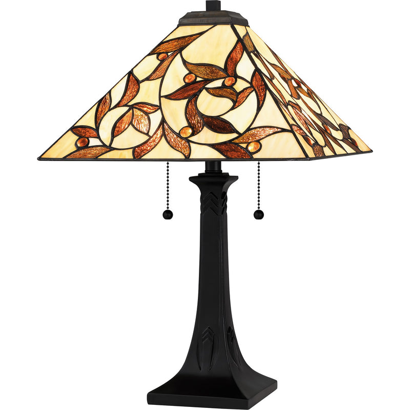 Quoizel TF6154MBK Zion Two Light Table Lamp, Matte Black Main Image.jpg