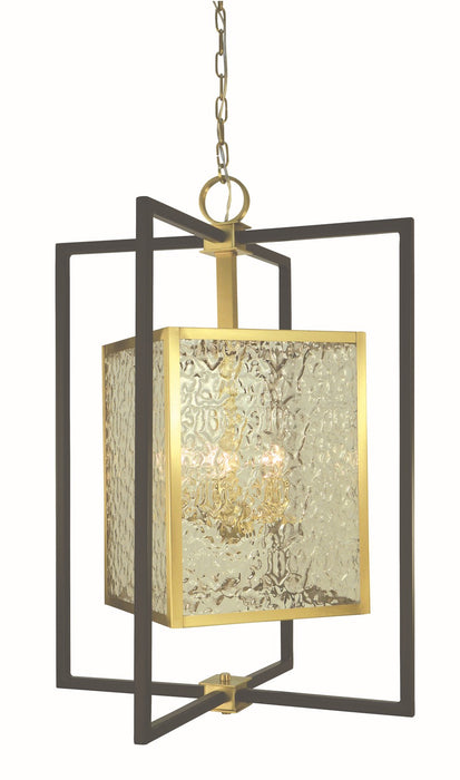 Framburg 5775 BR/MBLACK Avery Five Light Chandelier, Brushed Brass/Matte Black Main Image.jpg