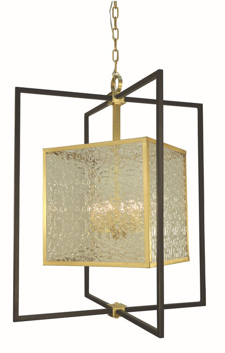 Framburg 5778 BR/MBLACK Avery Six Light Foyer Chandelier, Brushed Brass/Matte Black Main Image.jpg