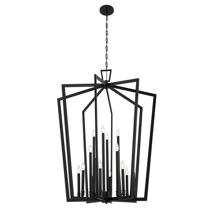 Kichler 43499BK 16 Light Foyer Pendant, Black
