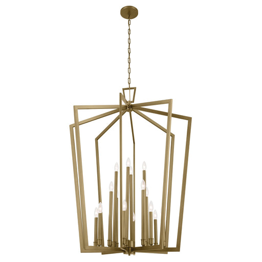 Kichler 43499NBR 16 Light Foyer Pendant, Natural Brass