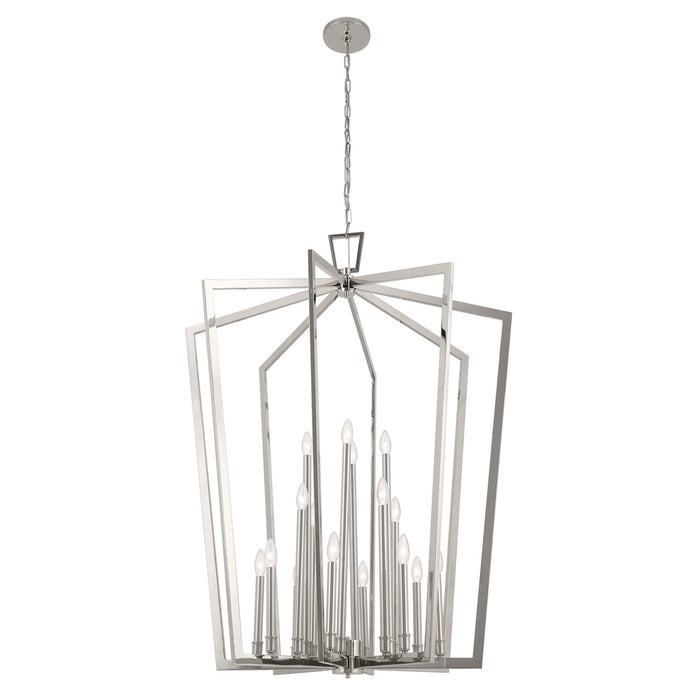 Kichler 43499PN 16 Light Foyer Pendant, Polished Nickel