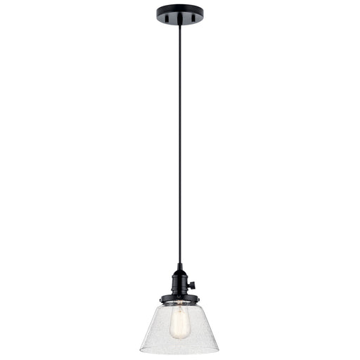 Kichler 43851BK One Light Mini Pendant, Black