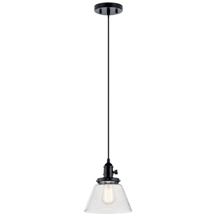 Kichler 43851BK One Light Mini Pendant, Black