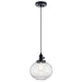 Kichler 43852BK One Light Mini Pendant, Black