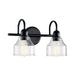 Kichler 45972BK Two Light Bath, Black