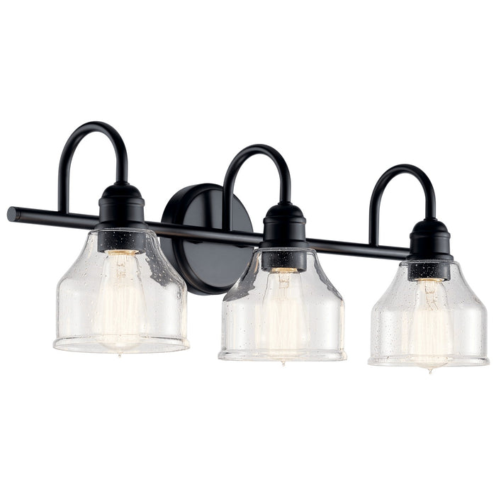 Kichler 45973BK Three Light Bath, Black