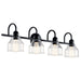 Kichler 45974BK Four Light Bath, Black