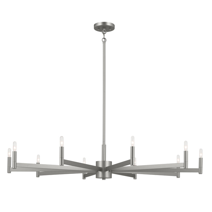 Kichler 52613SN Ten Light Chandelier, Satin Nickel