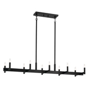 Kichler 52614BK Ten Light Linear Chandelier, Black