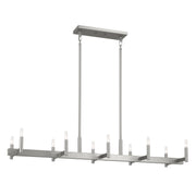 Kichler 52614SN Ten Light Linear Chandelier, Satin Nickel