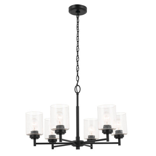 Kichler 52616BK Six Light Chandelier, Black