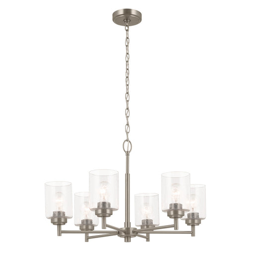 Kichler 52616NI Six Light Chandelier, Brushed Nickel