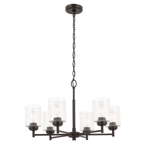 Kichler 52616OZ Six Light Chandelier, Bronze