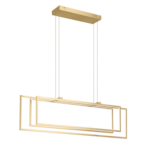 Kichler 84331CG LED Linear Chandelier, Champagne Gold