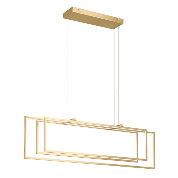 Kichler 84331CG LED Linear Chandelier, Champagne Gold