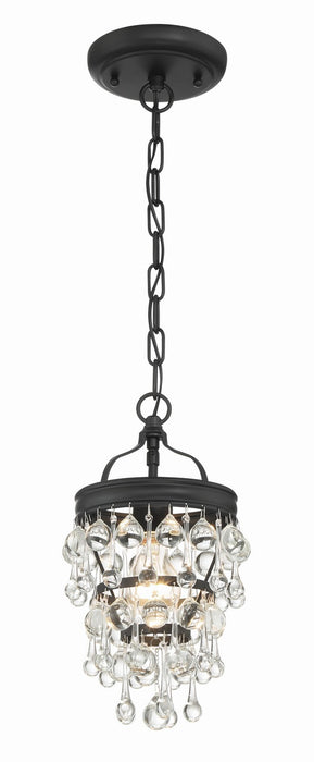 Crystorama 131-MK Calypso One Light Mini Chandelier Matte Black Main Image.jpg