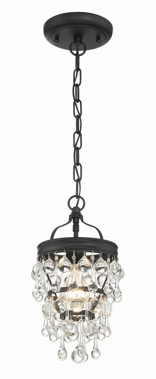 Crystorama 131-MK Calypso One Light Mini Chandelier Matte Black Main Image.jpg