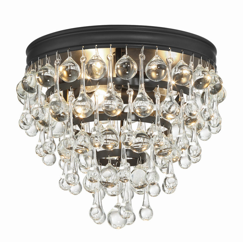 Crystorama 135-MK Calypso Three Light Flush Mount Matte Black Main Image.jpg