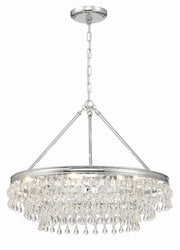 Crystorama 237-CH Calypso Six Light Chandelier Polished Chrome Main Image.jpg