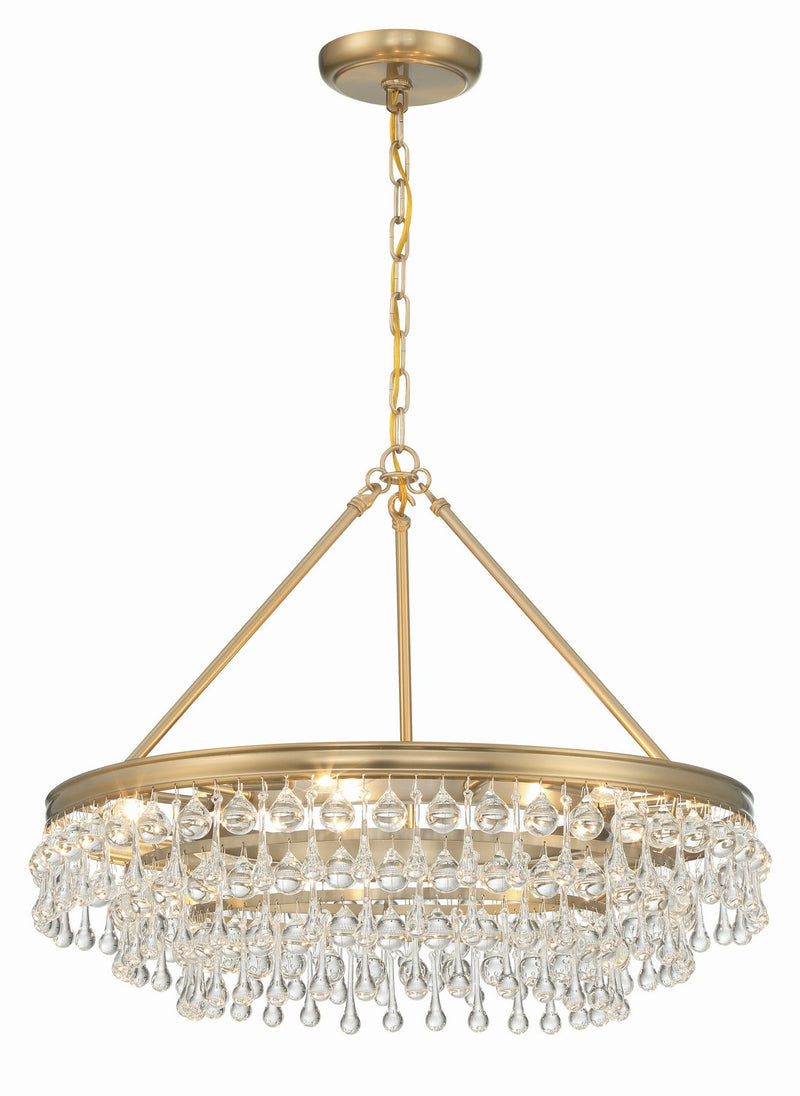 Crystorama 237-VG Calypso Six Light Chandelier Vibrant Gold Main Image.jpg