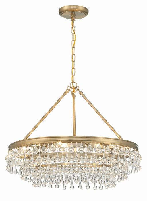 Crystorama 237-VG Calypso Six Light Chandelier Vibrant Gold Main Image.jpg