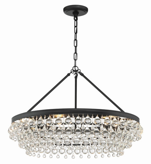 Crystorama 275-MK Calypso Six Light Chandelier Matte Black Main Image.jpg