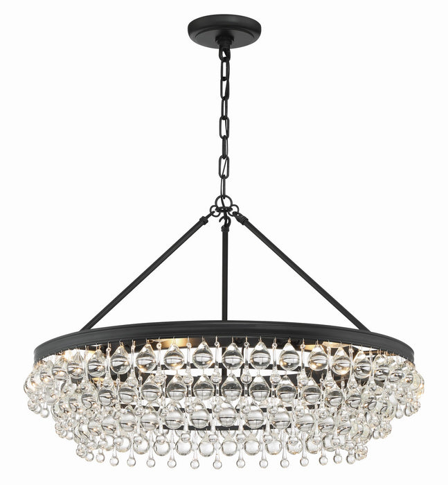 Crystorama 275-MK Calypso Six Light Chandelier Matte Black Main Image.jpg