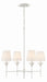 Crystorama 534-MT Broche Four Light Chandelier Matte White Main Image.jpg