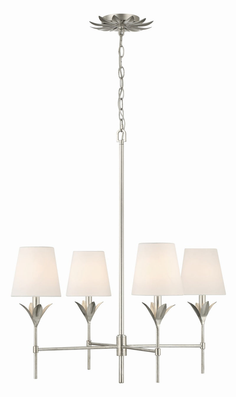 Crystorama 534-SA Broche Four Light Chandelier Antique Silver Main Image.jpg