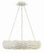 Crystorama 536-MT Broche Six Light Pendant Matte White Main Image.jpg