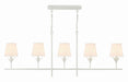 Crystorama 537-MT Broche Five Light Chandelier Matte White Main Image.jpg