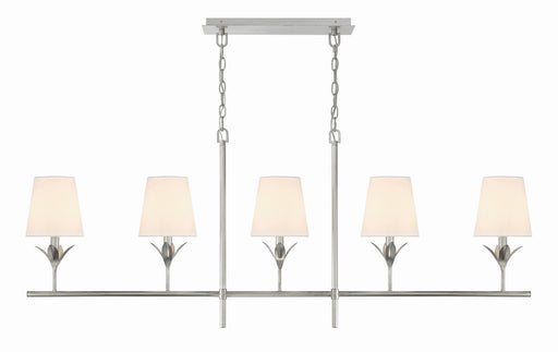 Crystorama 537-SA Broche Five Light Chandelier Antique Silver Main Image.jpg