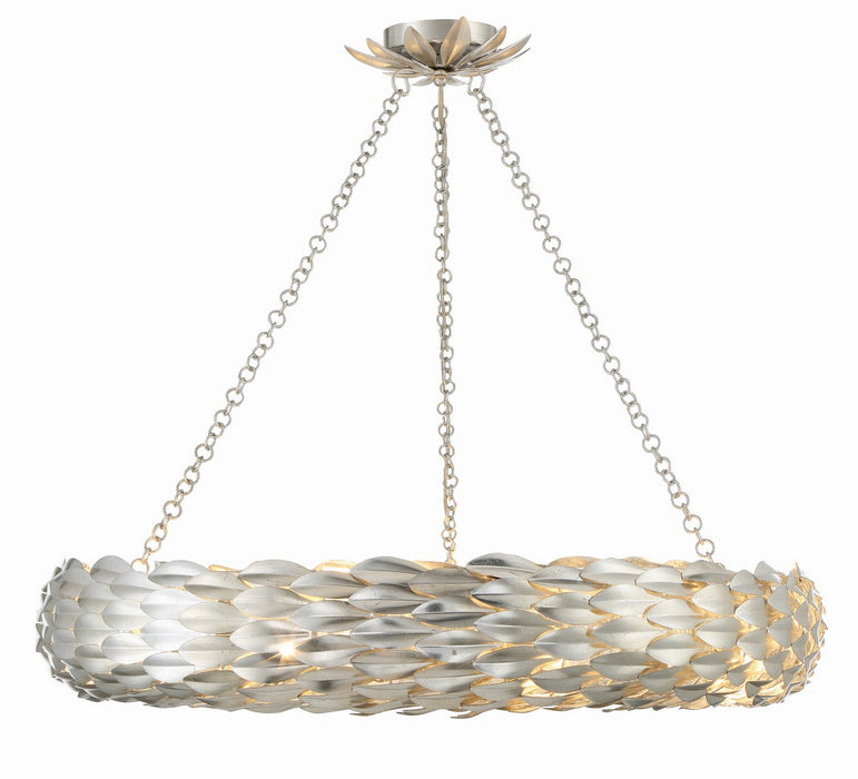 Crystorama 538-SA Broche Eight Light Pendant Antique Silver Main Image.jpg