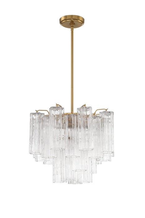 Crystorama ADD-300-AG-CL Addis Four Light Chandelier Aged Brass Main Image.jpg